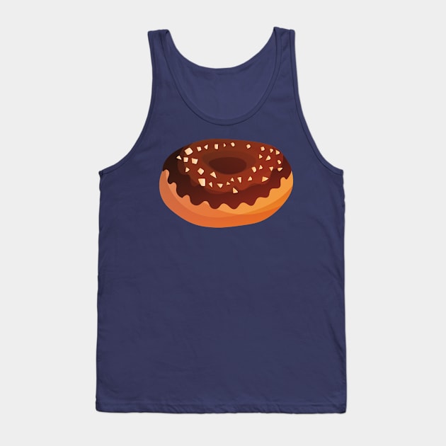 Chocolate Donut with Nuts Tank Top by InkyArt